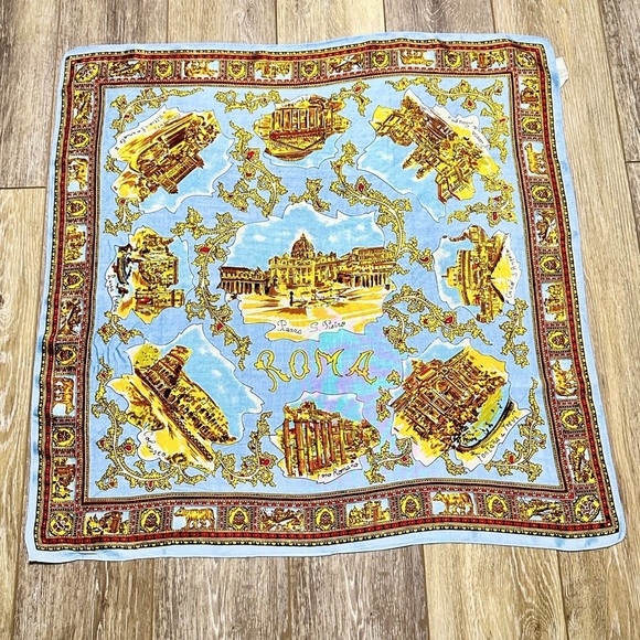 100% Acetate Roma Scarf made in Italy - Picture 2 of 5